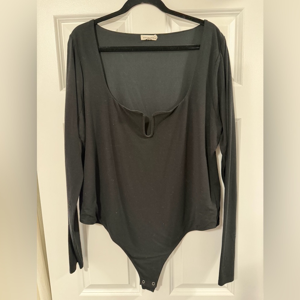 NWOT Good American Plus Size Bodysuit w/ Deep U-Ring Scoop ‘Size 7’ 2XL